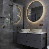 Espejo LED Redondo | Botón táctil | Luz blanca cálida - Reyze Seria Motivated Model 2